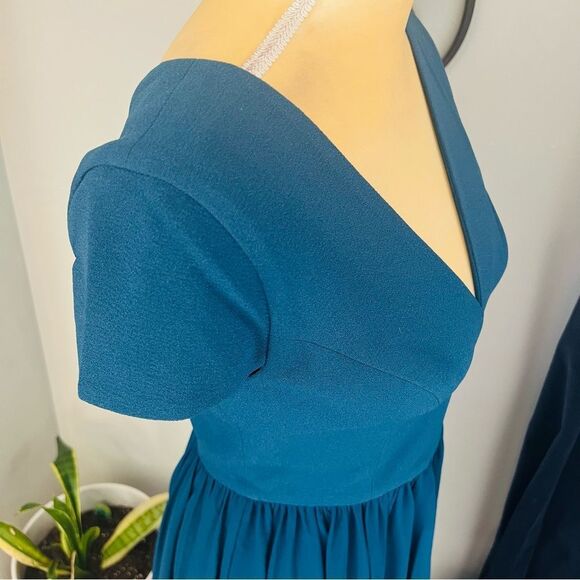 DRESS THE POPULATION Corey Dress, Fit & Flare, Blue/Green Pine, Medium 8/10, NWT - Picture 12 of 15